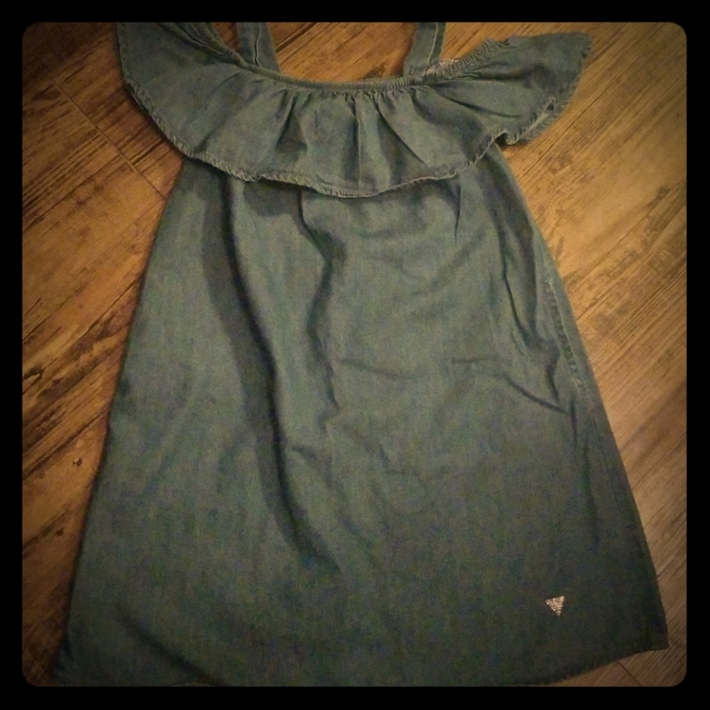 Guess Denim Jean kids dress with side pockets